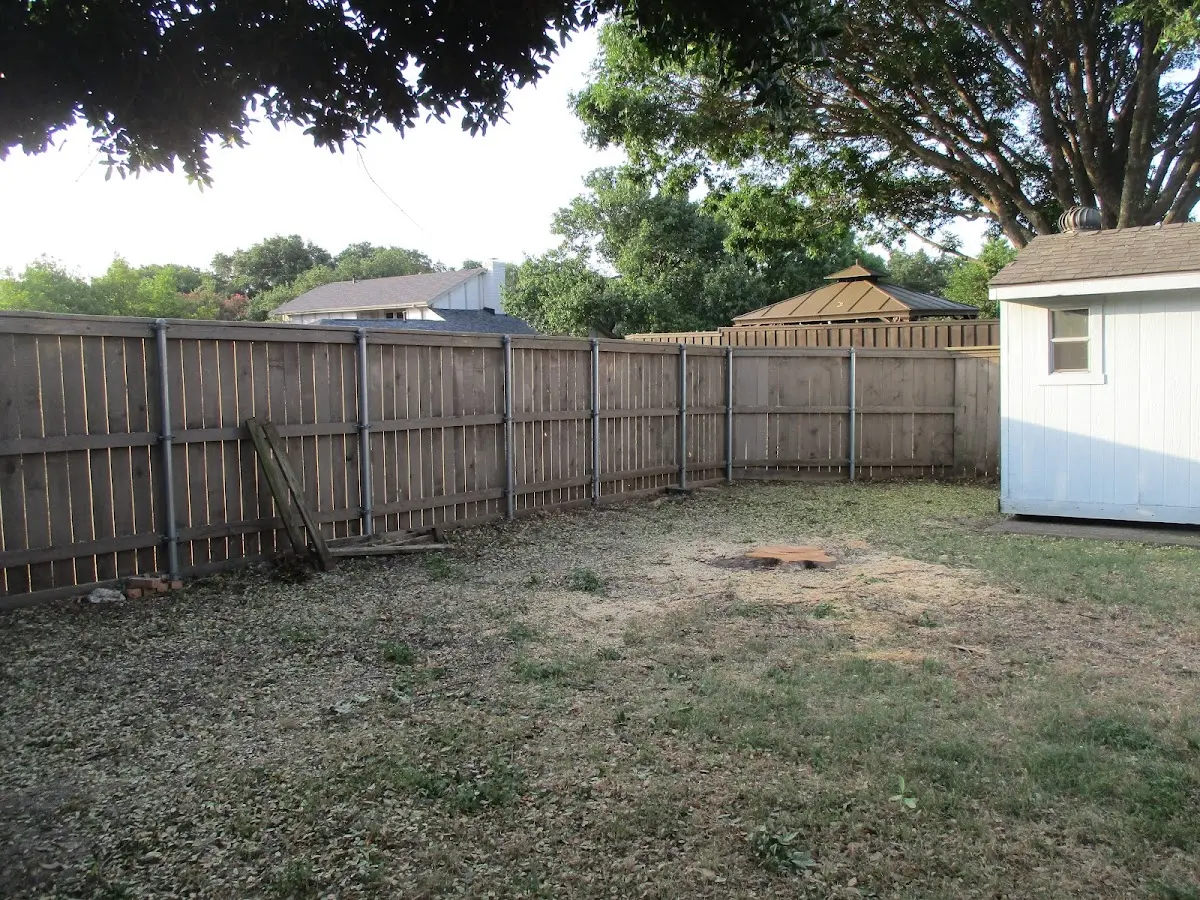 Cleared yard after professional tree removal in Grand View